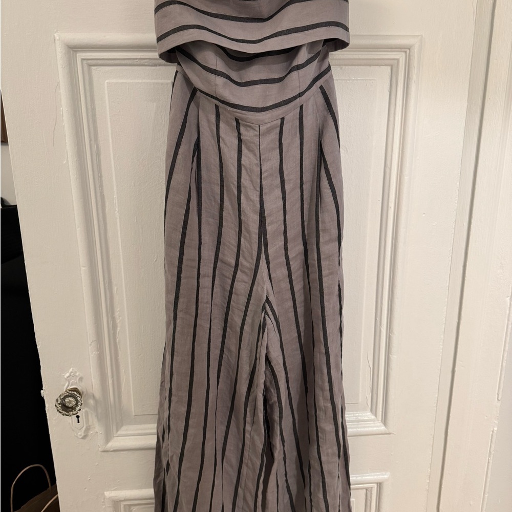 J.ING Elegant Gray and Black Jumpsuit